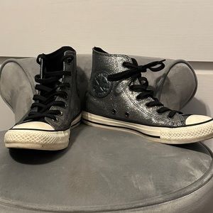 Converse high top shiny glitter metallic chucks 565823C women’s sz 7